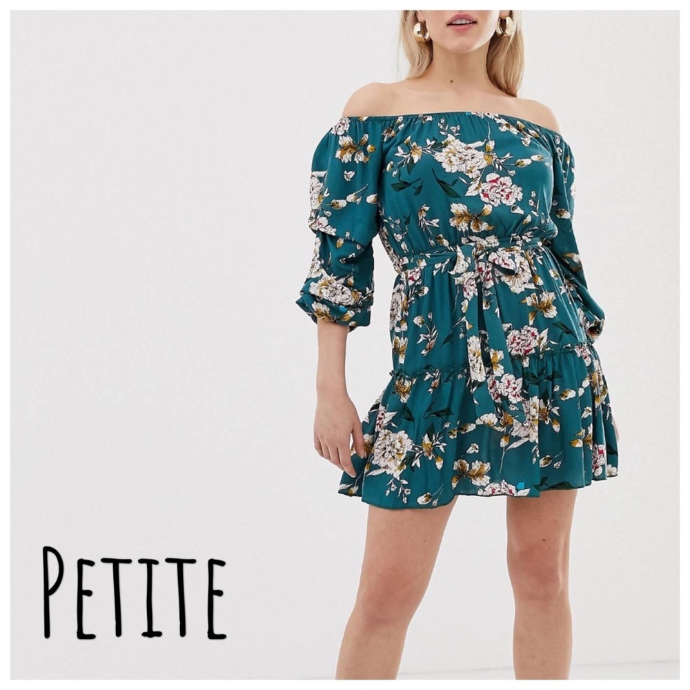 Parisian Works Floral Off-the-Shoulder Mini Dress
